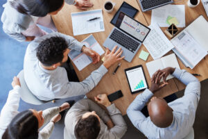 meeting computers business documents