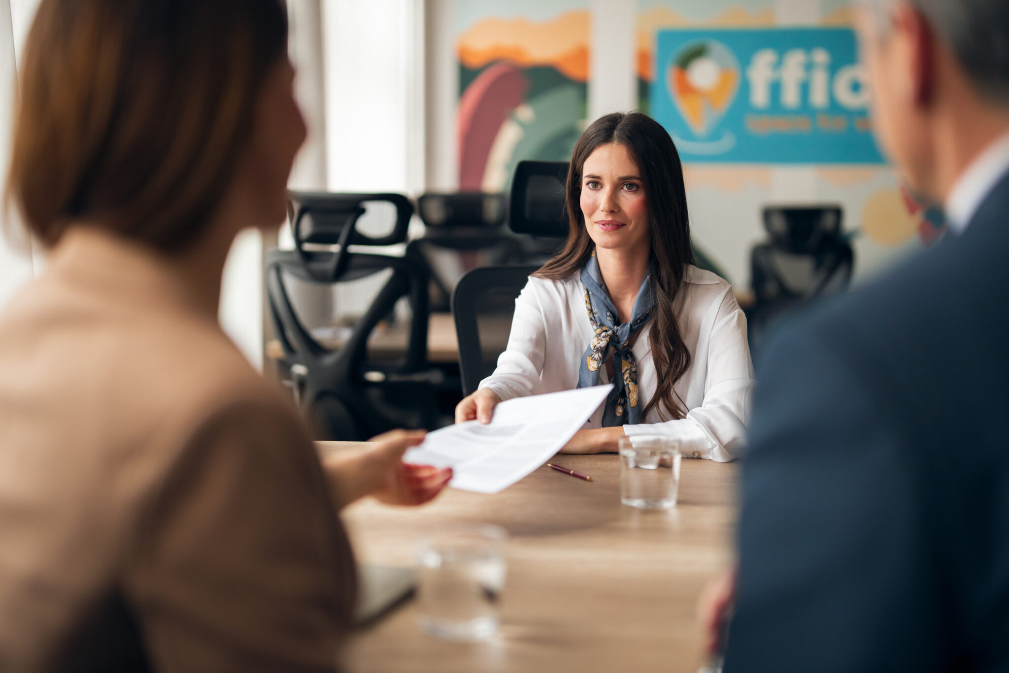Business People Documents Table