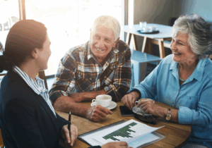 meeting retirement documents coffee